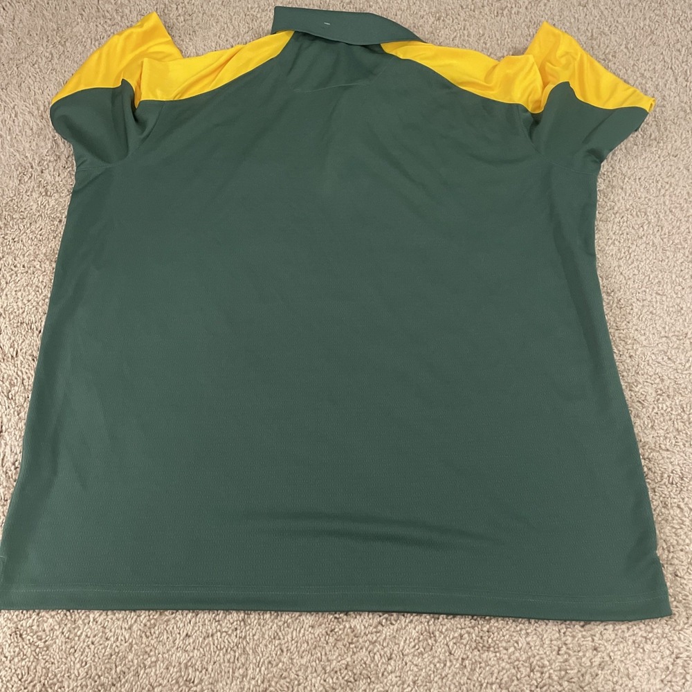 Antigua Packers Polo Shirt 2XL Green Yellow NFL Team Logo Performance Polyester - Picture 5 of 5
